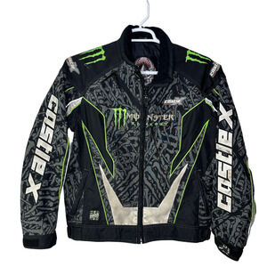 Castle X Racewear Jacket Men Small Monster Energy Tucker Hibbert Snowmobile READ